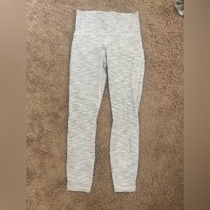 LULULEMON leggings- white/gray